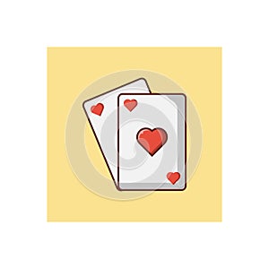 Playing card vector flat colour icon