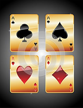 Playing cards aces