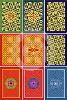 Playing cards back side 60 x 90 mm