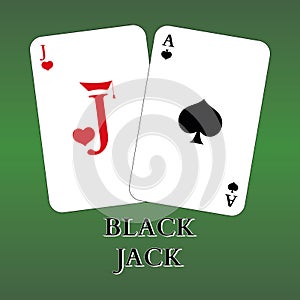 Playing cards. Blackjack