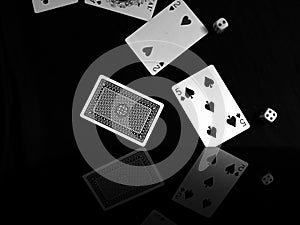 Playing cards bounce