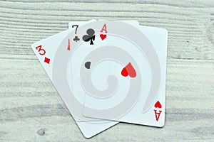 Playing cards for casino