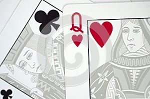 Playing cards close up