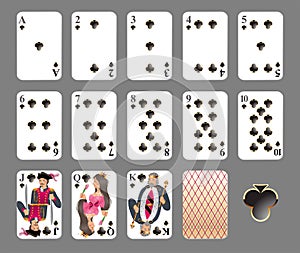 Playing cards - club suit