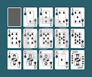 Playing Cards Clubs Set