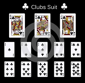 Playing cards clubs suit photo