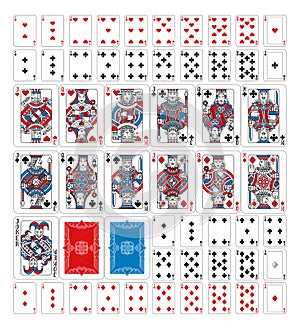 Playing Cards Deck Full Complete Red Blue Black
