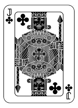 Playing Cards Deck Pack Jack Of Clubs Card Design