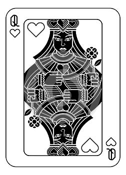 Playing Cards Deck Pack Queen Of Hearts Design