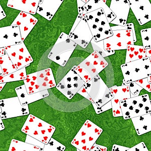 Playing cards on deck seamless generated texture