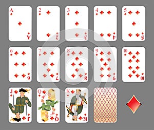 Playing cards - diamond suit