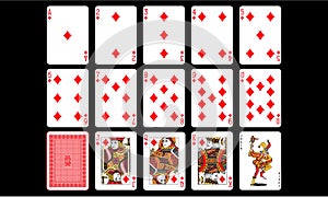 Playing Cards Diams vector.