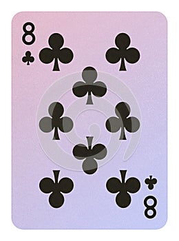 Playing cards, Eight of clubs