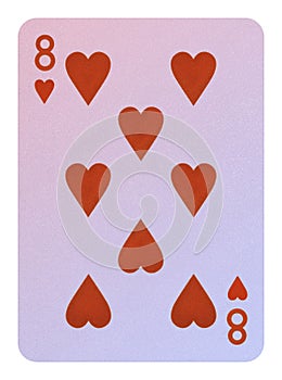 Playing cards, Eight of hearts