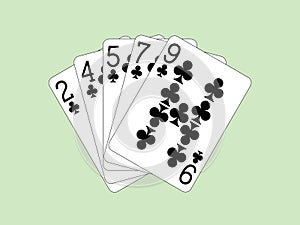 Playing Cards - Flush of Clubs