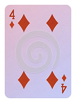 Playing cards, Four of diamonds