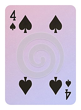 Playing cards, Four of spades