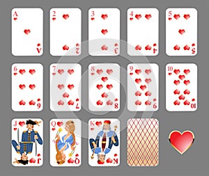 Playing cards - heart suit