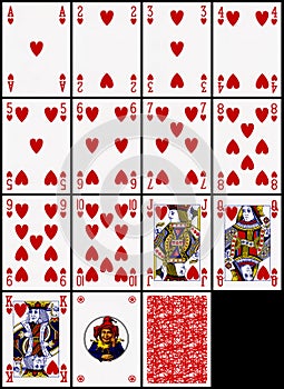 Playing cards - the hearts suit