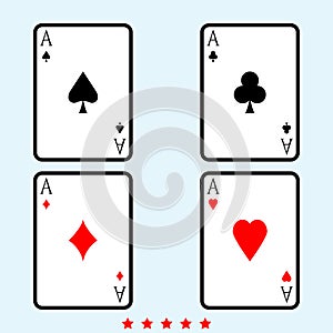 Playing cards icon Illustration color fill style