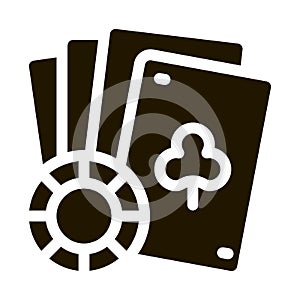 Playing Cards Icon Vector Glyph Illustration