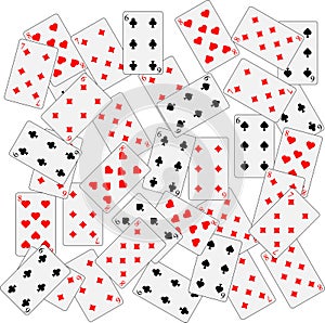 Playing cards. Illustration isolated on a white background