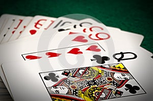 Playing cards isolated