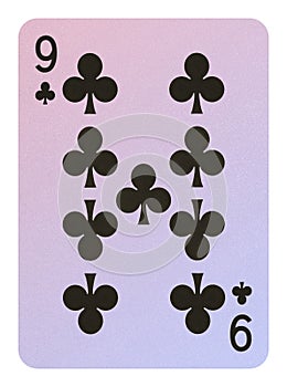 Playing cards, Nine of clubs