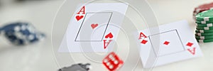 Playing cards for poker game, gamble games and casino