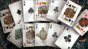Playing Cards Poker Rummy Cribbage Gambling Solitaire