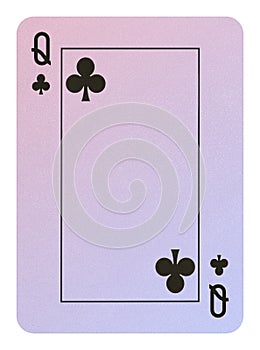 Playing cards, Queen of clubs