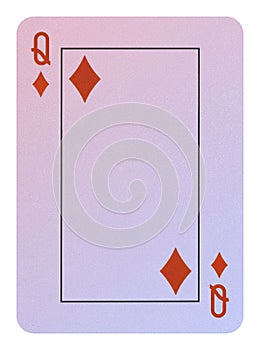 Playing cards, Queen of diamonds
