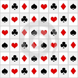 Playing cards seamless background