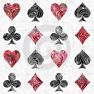 Playing cards seamless pattern