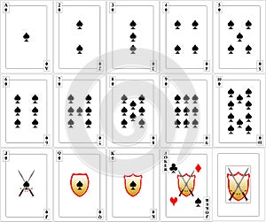 Playing Cards set - Spades