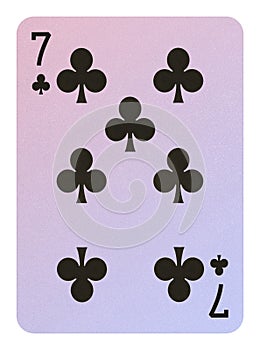 Playing cards, Seven of clubs