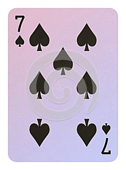 Playing cards, Seven of spades