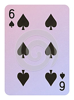 Playing cards, Six of spades