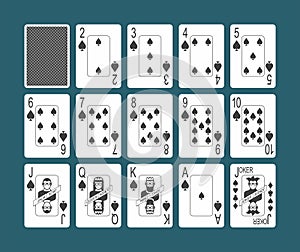 Playing Cards Spades Set