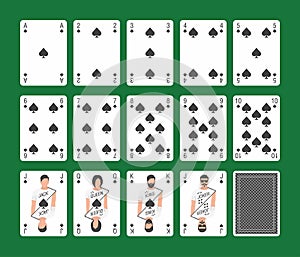 Playing Cards Spades Set