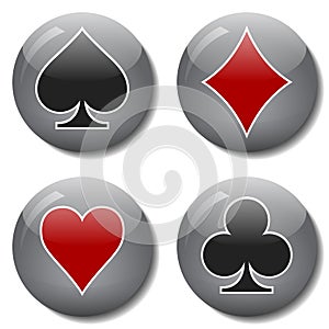 Playing cards suits icon vector illustration