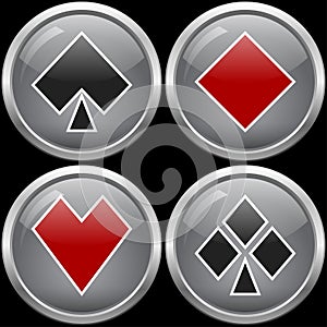 Playing cards suits icon vector illustration
