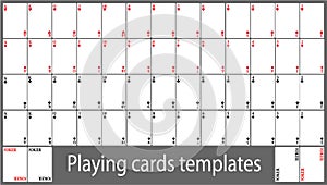 Playing cards template set