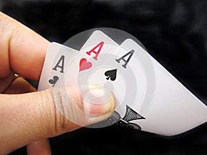 Playing Cards-Three Aces