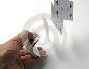 Playing cards tricks focuses