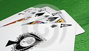 Playing cards tricks focuses photo