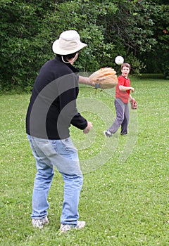 Playing catch photo