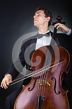 Playing the cello