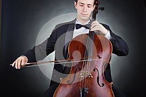 Playing the cello