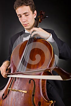 Playing the cello